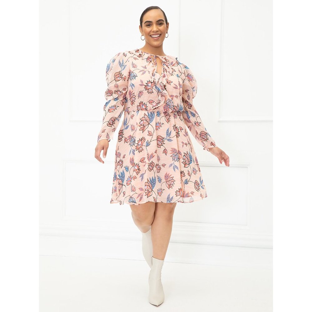 Eloquii Elements Women's Puff Sleeve Dress